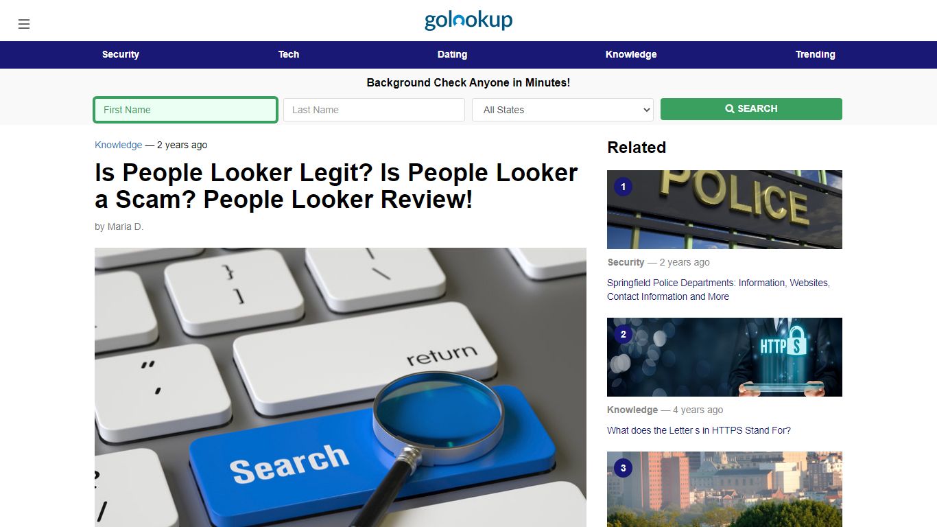 Is People LookerLegit, Is People Looker a Scam, People ... - GoLookUp